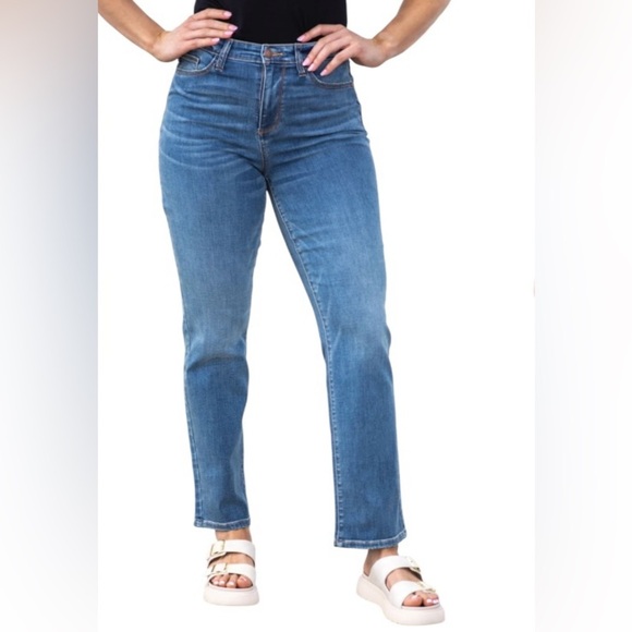 Judy Blue Relaxed Fit Straight Leg Jeans JB82103 JS Womens Size 30 Medium wash - Picture 12 of 13